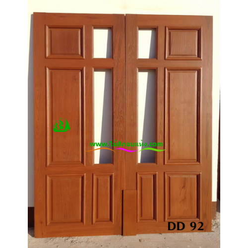 ประตูไม้สักบานคู่ รหัส DD92